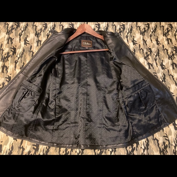 Cole Haan BNWOT lambskin moto jacket, size 10 (fits about a M/L). - Picture 6 of 6